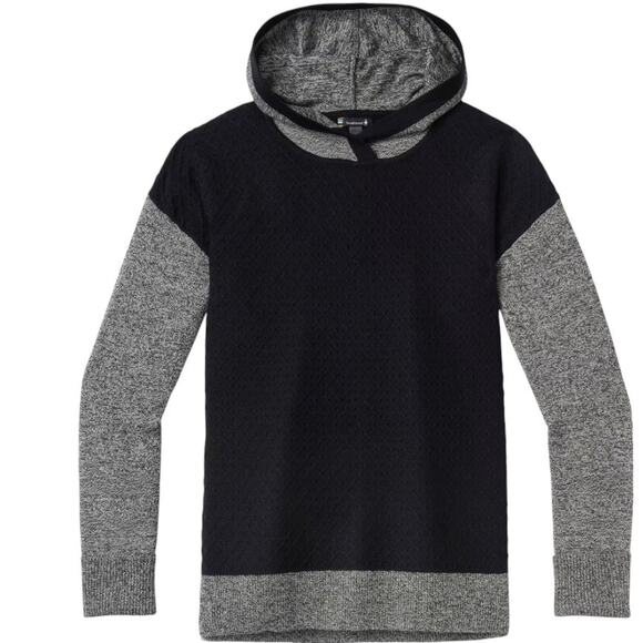 Smartwool Shadow Gray Pine Black Hooded Pullover Sweater - Picture 3 of 12